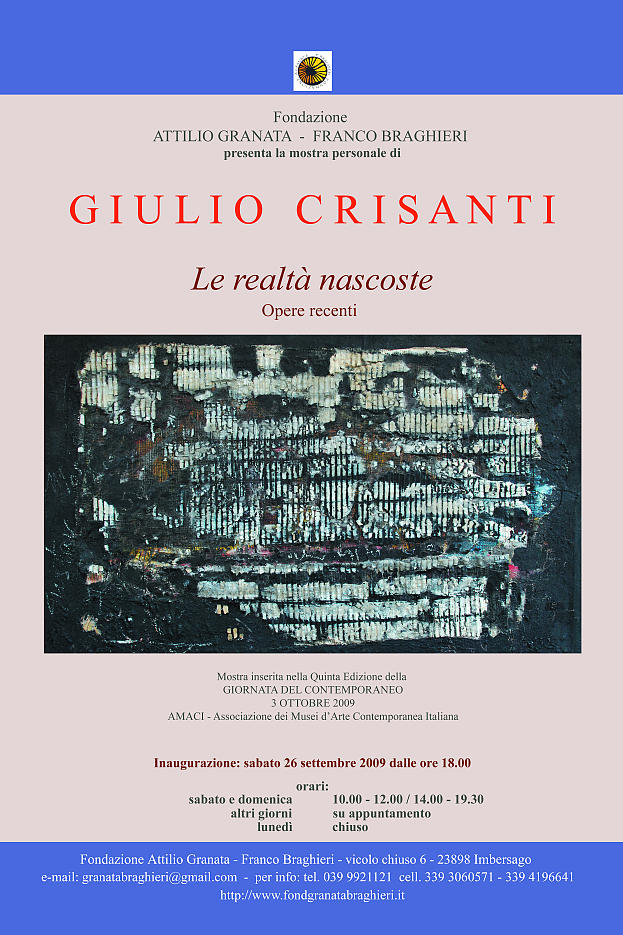 Le realtà nascoste di Giulio Crisanti